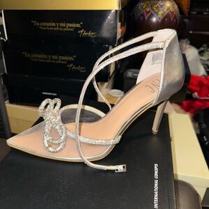 INC International Concepts Metallic Strappy Heels